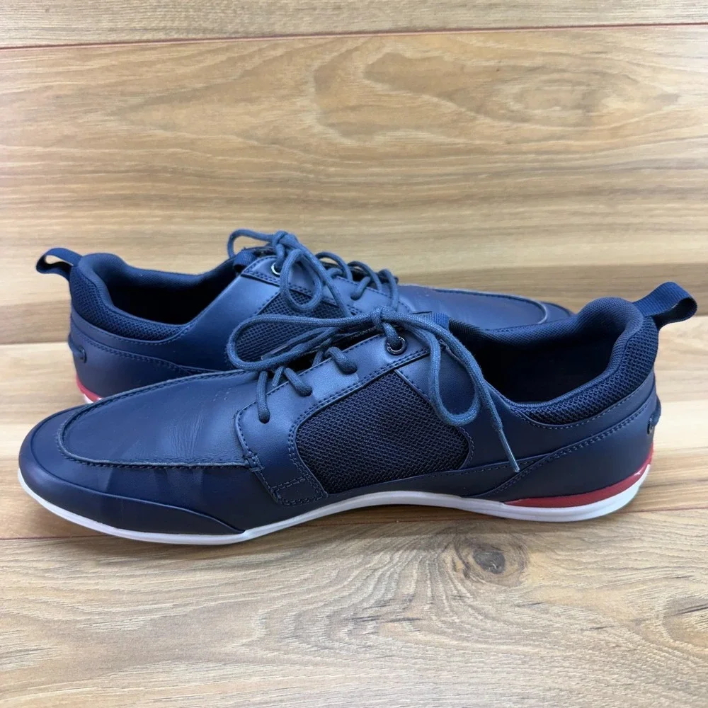 Lacoste Marina Casual Sneakers Mens 12 Navy Blue Lifestyle Everyday Travel